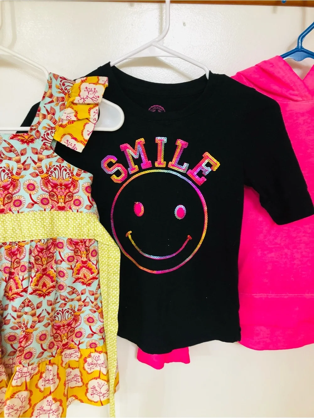 Mixed Girls Clothing Lot - Bright Pink, Yellow, Aqua & Floral Pieces